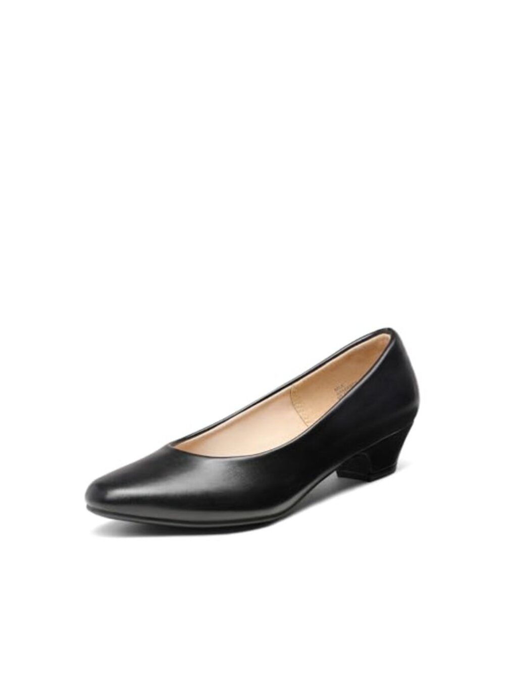 Women's Low Chunky Block Heel Pump Dress Shoes Round Toe Comfort